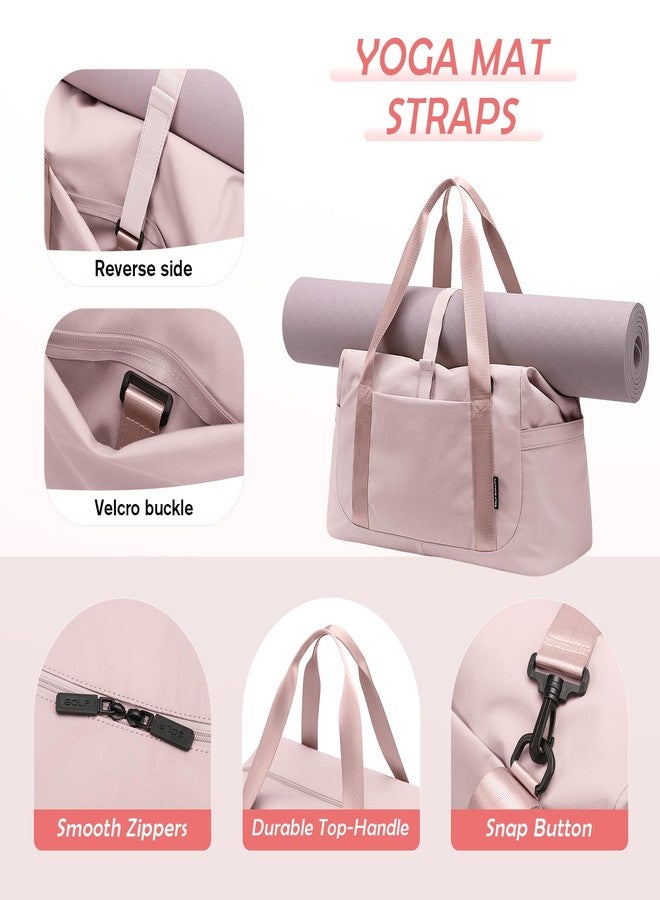 GOLF QUALITY Travel Duffle Bag - Gym Bag for Women,Tote Bag Laptop Carry on Weekender Overnight Bag Organizer Duffel Bag for Travel,31L,Baby Pink - Image 5
